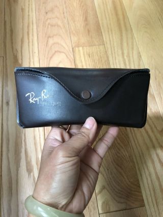 Ray - Ban Sunglasses By Bausch & Lomb Vintage Leather Case Only Brown Good Shape