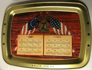 15” X 11” American Bicentennial Serving Tray Collectible 1776 1976 Usa Patriotic