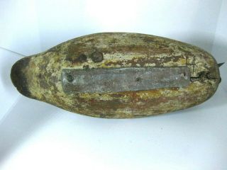 Antique Wooden Decoy,  Mallard,  Carved,  Led Weights Duck The Best One 5
