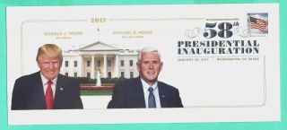 58th Presidential Inauguration Official Souvenir Cachet,  Trump - Pence,  1 - 20 - 2017