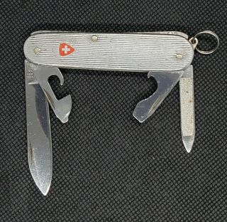 Vintage Victorinox Swiss Army Alox Silver Pocket Knife