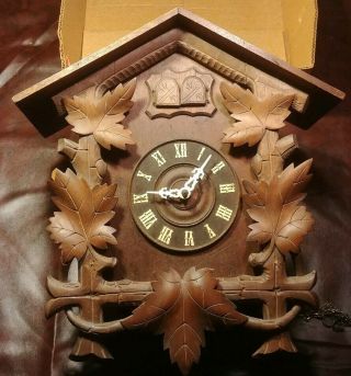 Antique German Black Forest Cuckoo & Quail,  Cuckoo Clock Hand Carved Birds Resto