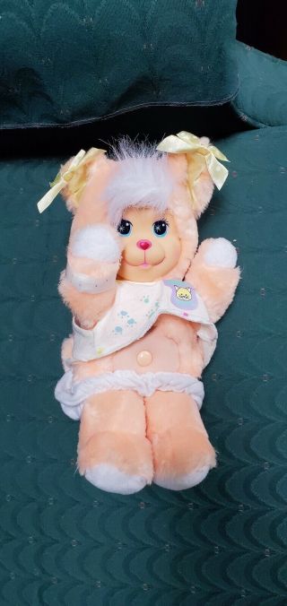 Vintage Mattle Magic Nursery Pet Pink Bunny 1990 Plush Stuffed Animal Toy