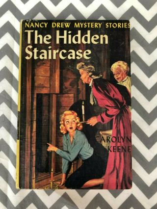 Nancy Drew Mystery 2 The Hidden Staircase 1962 Book Club Edition Yellow Spine