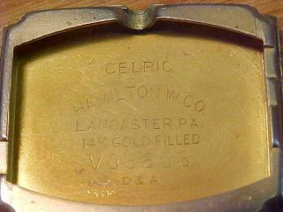 Vintage Hamilton Wristwatch Cedric 14K Gold Filled 19 Jewels 982 - 6
