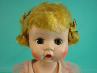 Vintage 1950 ' s 11  Arranbee Littlest Angel Doll R&B Sleep Eyes W/ Pink Dress 2