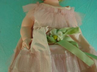 Vintage 1950 ' s 11  Arranbee Littlest Angel Doll R&B Sleep Eyes W/ Pink Dress 5