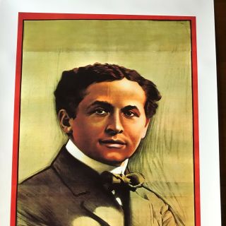 Harry Houdini Magic Poster Color Portrait in a Suit Rectangle 18 
