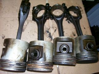 Vintage Ji Case 311 Gas Tractor - Engine Rods & Pistons - 3 3/8 " - 1956