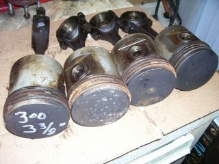 VINTAGE JI CASE 311 GAS TRACTOR - ENGINE RODS & PISTONS - 3 3/8 