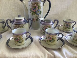 Vintage Demitesse Porcelain Fine China Tea Set Made In Japan 2
