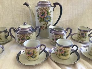 Vintage Demitesse Porcelain Fine China Tea Set Made In Japan 3