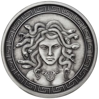 1 Oz Silver Coin Antique Medusa Greek Mythology Girl Rim - Anonymous