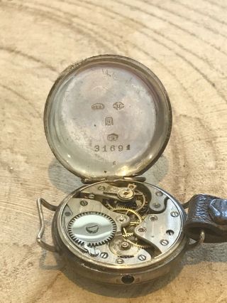 Antique 1917 Ww1 Trench Military Style Watch Joblot House 925 Silver