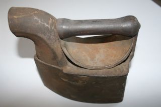 Antique Coal Fired Sad Iron With Chimney
