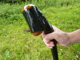 Irish Blackthorn Shillelagh Walking Stick Gunstock War Club Cudgel Steampunk