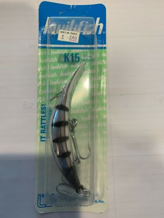 Luhr Jensen Kwikfish K15 K - 15 Slv/black Tail & Bars Pre Rapala Usa Made