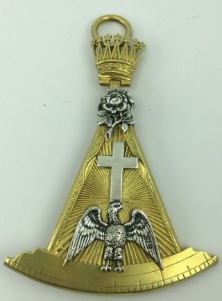 Antique Masonic Regalia - Rose Croix 18th Degree Collar Jewel British made KZ218 4
