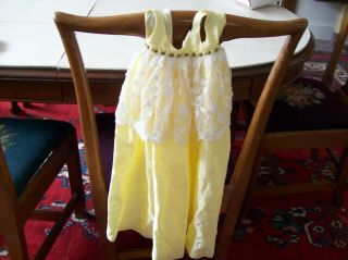 Boudoir Doll Dress - Two Piece Butter Yellow Satin And Lace - Fancy