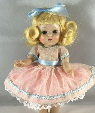 Vintage Dress Fits Ginny - Sheer Pink W - Half Slip,  Bloomers,  Hair Bow (no Doll)