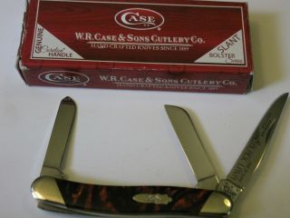 Case Xx Usa 1 Of 2500 Stockman Black Lava Knife Red & Black Corelon Made In Usa