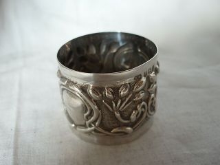 Art Nouveau Napkin Ring Sterling Silver Birmingham 1919