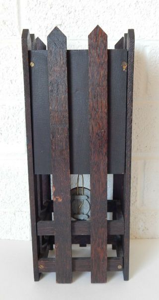 Antique Salesman Sample Oak Mission Arts & Crafts Grandfather Clock 6
