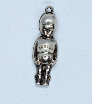 Vintage Antique Ww1 Thumbs Up Fumsup Good Luck Charm Pendant.  Rd 636612
