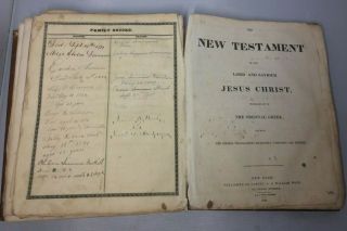 Antique 1836 The Holy Bible Old and Testaments by Samuel S.  & William Wood 8