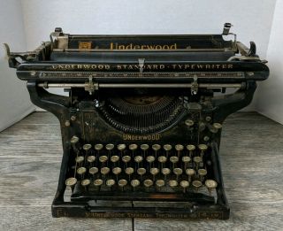 Antique Underwood No.  3 Standard Vintage Typewriter 14 Inch Usa 1900 