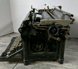 Antique Underwood No.  3 Standard Vintage Typewriter 14 Inch USA 1900 ' s era 3