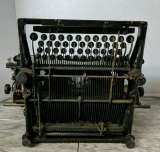 Antique Underwood No.  3 Standard Vintage Typewriter 14 Inch USA 1900 ' s era 5