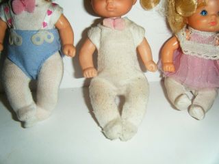 Heart Family Set of 3 Babies Dolls Dressed Vintage Barbie Toddlers Mattel 80 ' s 2