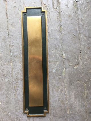 Sargent & Co.  Brass Push Plate Door Hardware