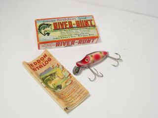 Vintage Boxed Heddon River Runt Spook Sinker Bait Plug Lure 3 "