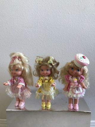 Vintage 3 Of Mattel Cherry Merry Muffin,  Cupcake And Banancy Doll