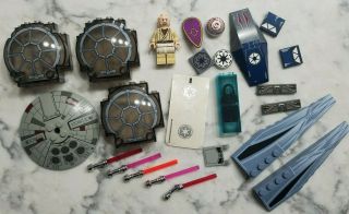 Vintage Lego Star Wars Minifigure Tie Fighter Falcon Dooku Lightsaber Parts