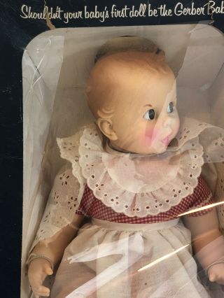 Vintage Gerber Baby 17 Inch Doll 1979 Red White Gingham 50th Anniv Moving Eyes 2