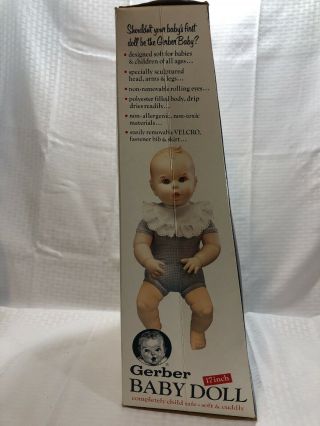 Vintage Gerber Baby 17 Inch Doll 1979 Red White Gingham 50th Anniv Moving Eyes 8