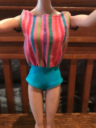 Vintage Barbie Doll American Girl Swimsuit Bathing Suit With Shoes 2
