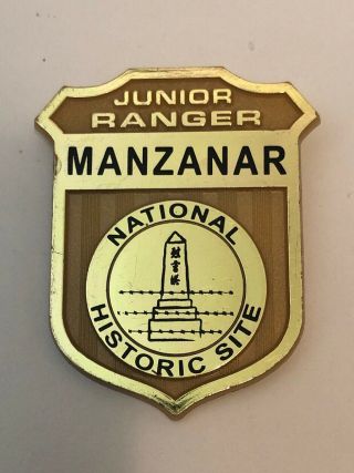 Manzanar Nat Monument National Park Junior Ranger Badge Rare Collectible