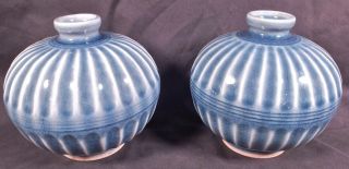 Antique Arts & Crafts Art Pottery Vases Unidentified Mark -