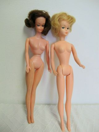 Vintage Barbie Clone Dolls (2) Hong Kong Twist Turn Plastic Tressy