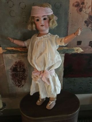 24”exceptional Antique German Bisque Head Doll B 6 Germany