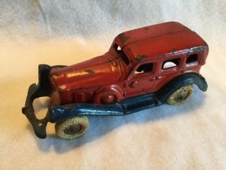 Antique 1930s A.  C.  Williams 7” Cast Iron Sedan Toy Car