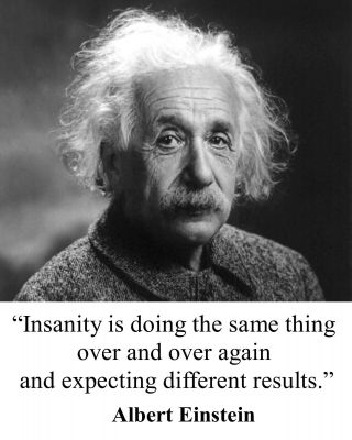Albert Einstein " Insanity " Famous Quote Teacher 11 X 14 Photo Poster Picture Nm2
