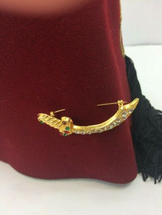Gemsco York Jeweled SHRINER FEZ Hat for the Tigris Size 7 3/8 Vintage 6