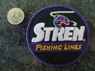 Vintage Fishing Patch - Stren Fishing Lines - 3 1/2 Inch