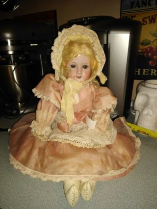 Antique German Doll Armand Marseille 370 - Leather Body/bisque.