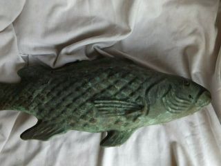 Antique Copper Fish Full Body Weathervane 26” x 8.  3/4 